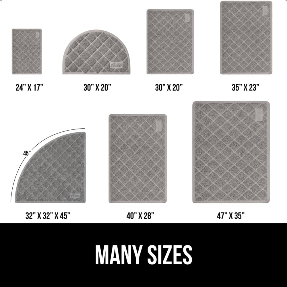 The Original Gorilla Grip Water Resistant Cat Litter Box Trapping Mat 35x23, Easy Clean