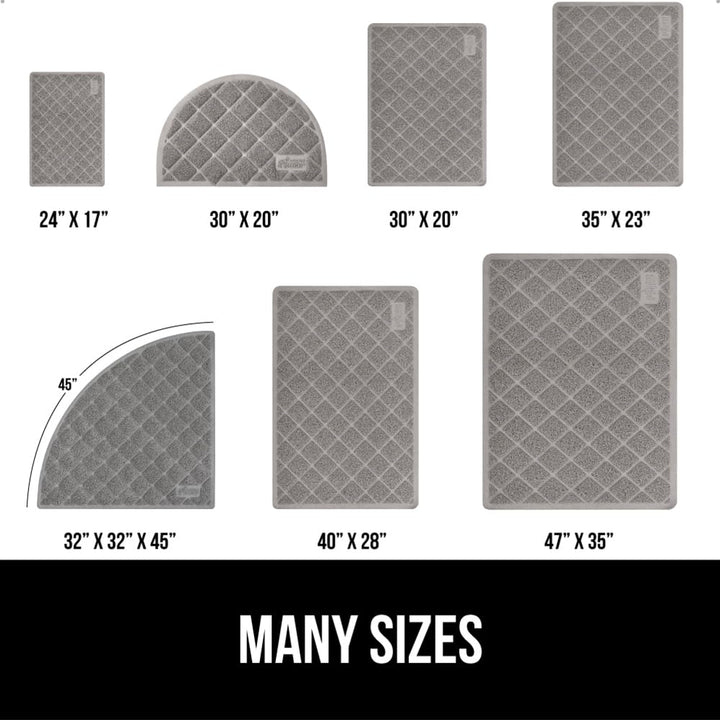 The Original Gorilla Grip Water Resistant Cat Litter Box Trapping Mat 35x23, Easy Clean
