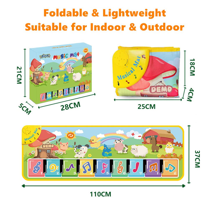 Baby Musical Mats with 25 Music Sounds, Musical Toys Child Floor