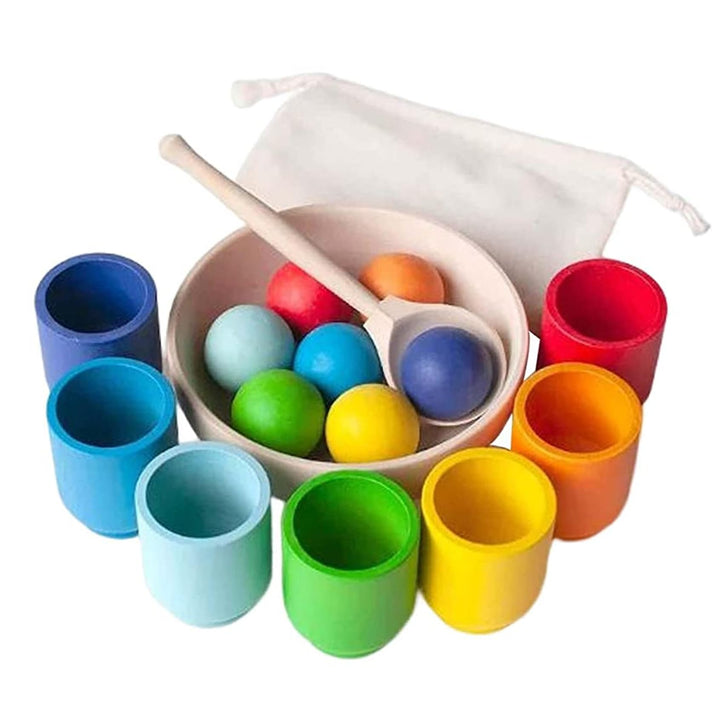 Wooden Sorter Game Color Recognition Toddler Toys