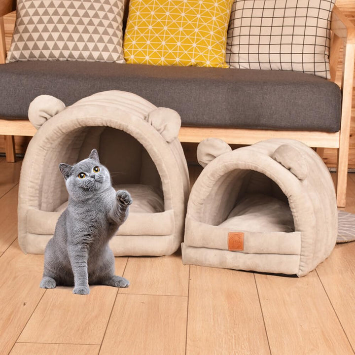 Dog House Enclosed Warm Cat House Comfortable Large Space Pet Bed House,13.7 * 12.9 * 10.6 Inches