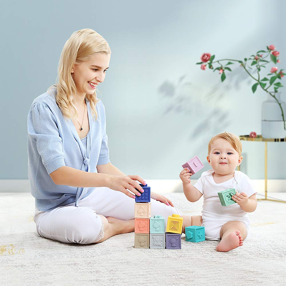 Soft Baby Building Blocks Teethers 12PCS