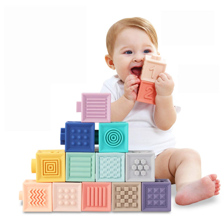 Soft Baby Building Blocks Teethers 12PCS