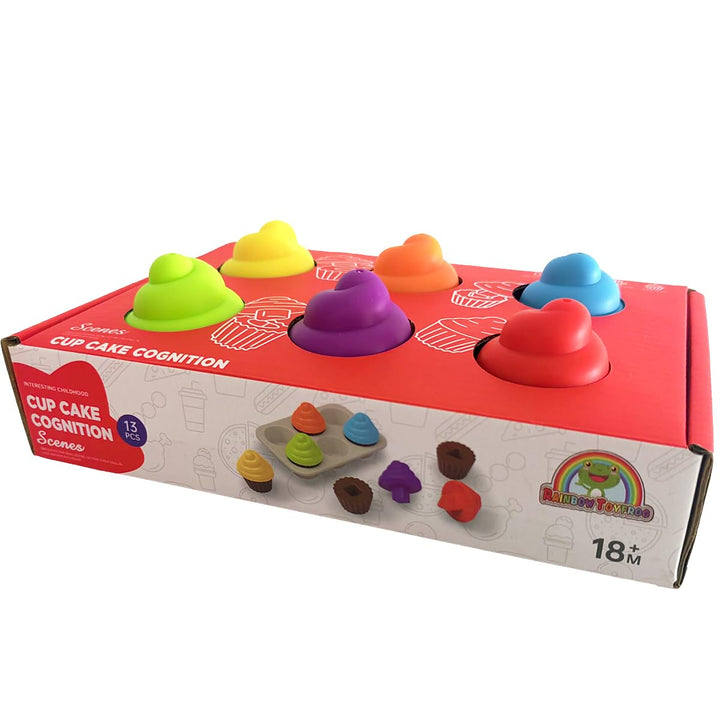 Cupcake Toddler Learning Colors and Shape Sorting Toys