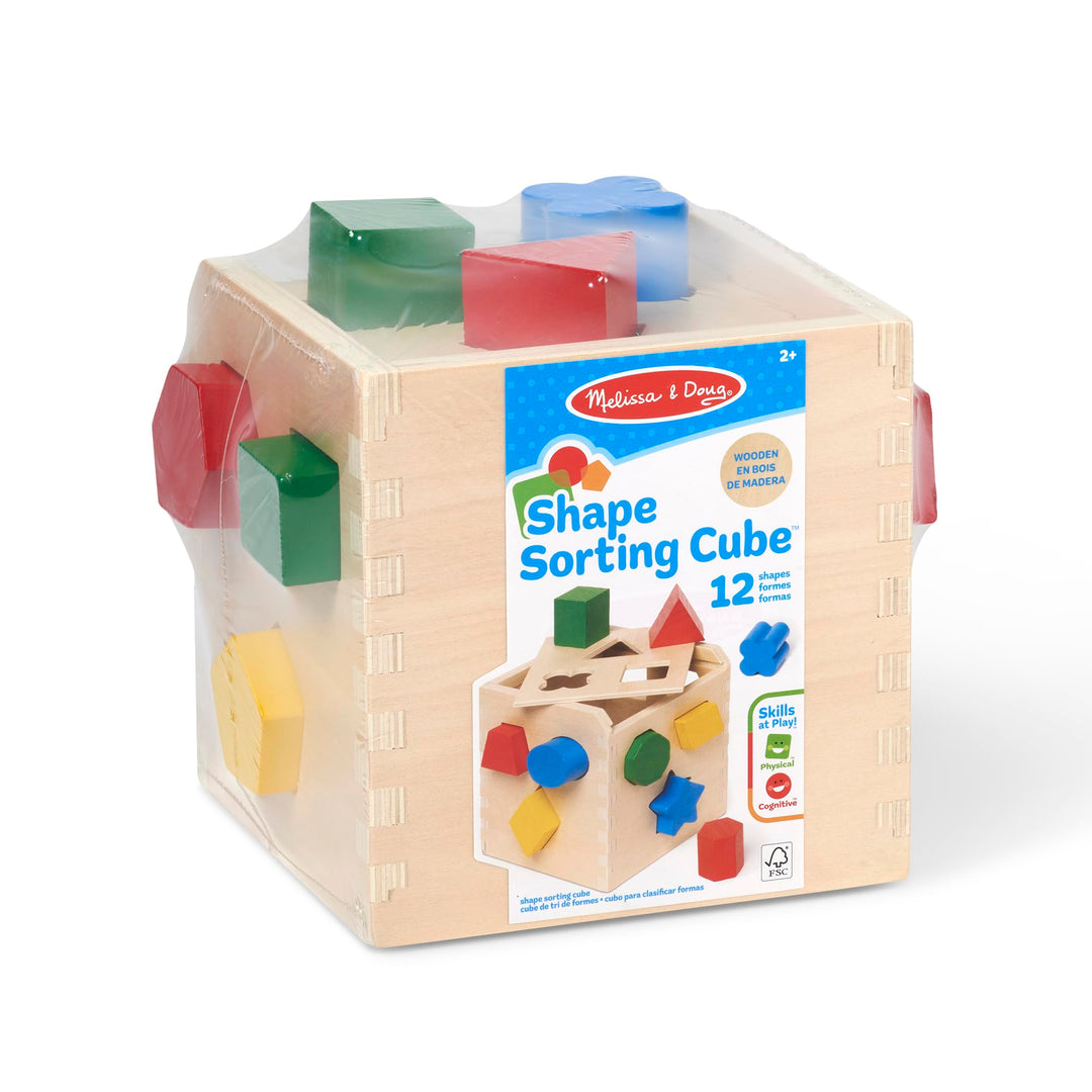 Wooden Shape Sorting Cube Wooden Toys