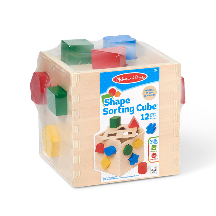 Wooden Shape Sorting Cube Wooden Toys