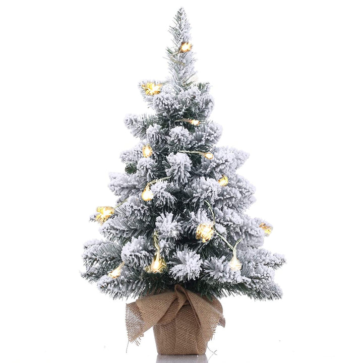 20" Snow Flocked Mini Christmas Tree