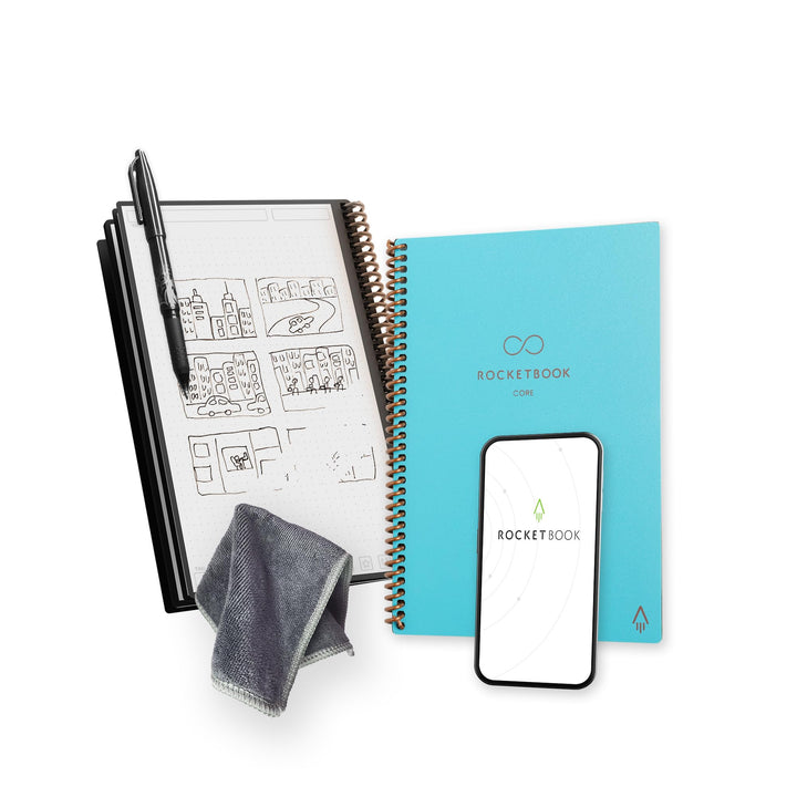 Teal Smart Notepad A5 - Reusable Digital Notebook with Frixion Pen