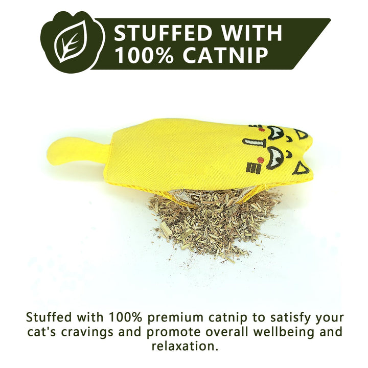 Ertzinla Catnip Toy for Cats, Chew Dental Health Cat Toy, 100% Natural Cat nip Filled