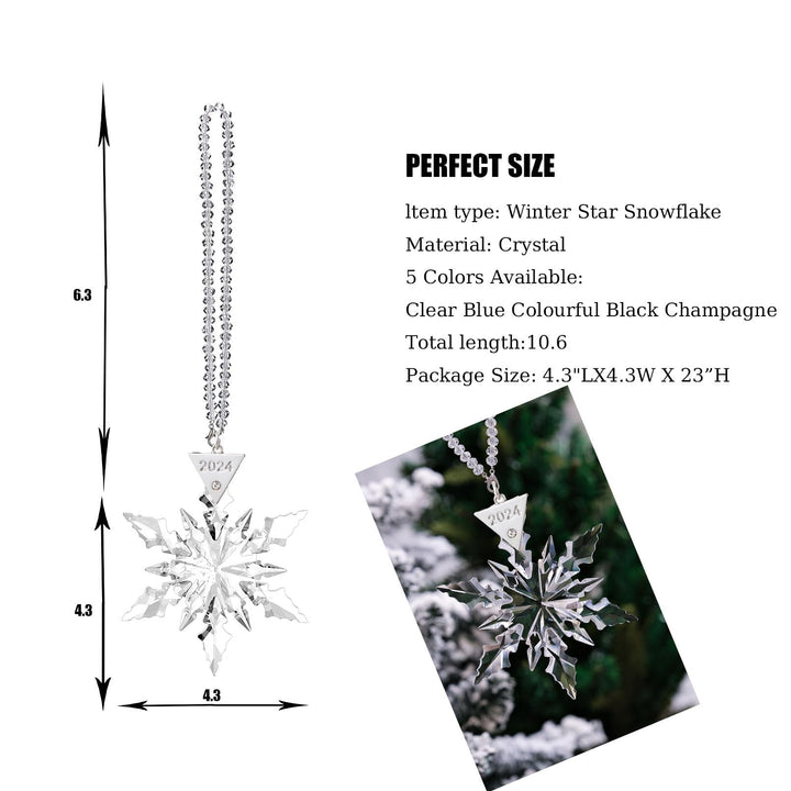 Crystal Snowflake Christmas Ornament