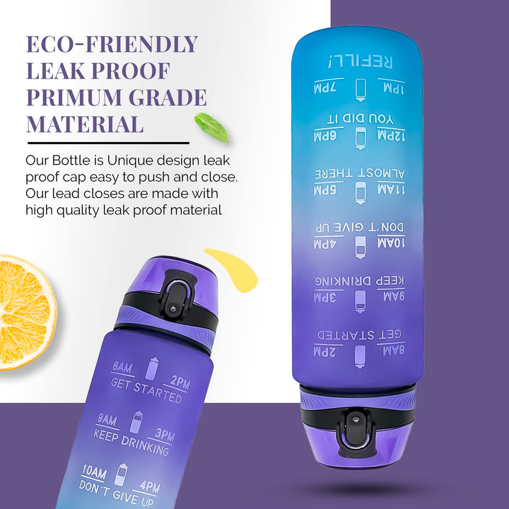 Purple Gradient 1L Leak-Proof Water Bottle