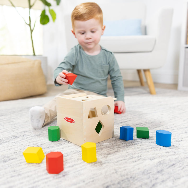 Wooden Shape Sorting Cube Wooden Toys