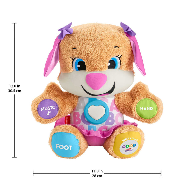Laugh & Learn Smart Stages Sis | Interactive Educational Toy for 6-36 Months | Music & Lights | 1st Birthday Gift, UK Version