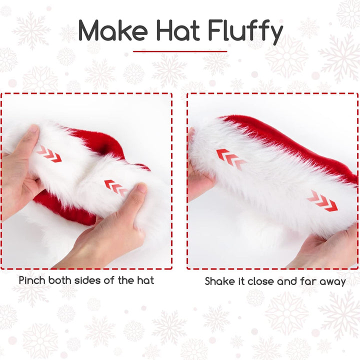2-Pack Luxury Velvet Santa Hats