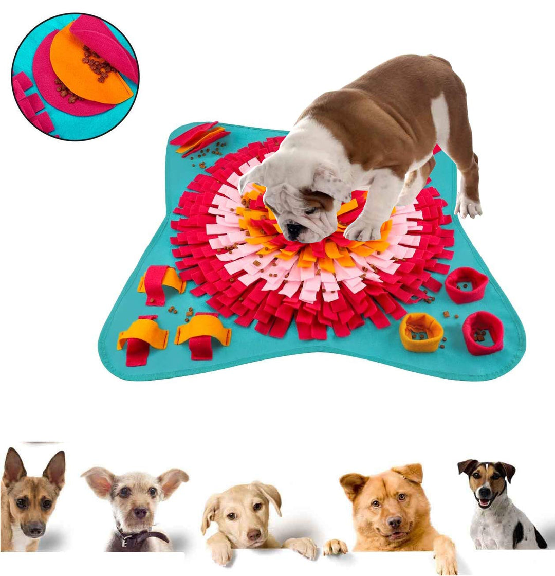 Emwel Dog Snuffle Mat - Washable Pet Feeding Nosework Treats Mat Puzzle Training Toy for Dogs Large Medium Puppies