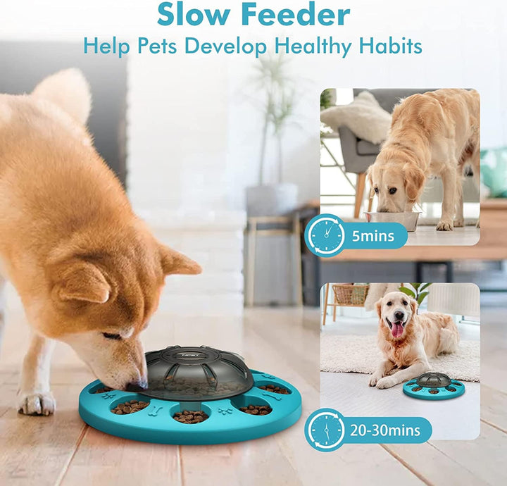 NPET Dog Treat Puzzles, Slow Feeding Bowls, Pet Treat Dispenser Interactive, Dog Puzzle Toys Feeder for Boredom, IQ Training & Mental Enrichment