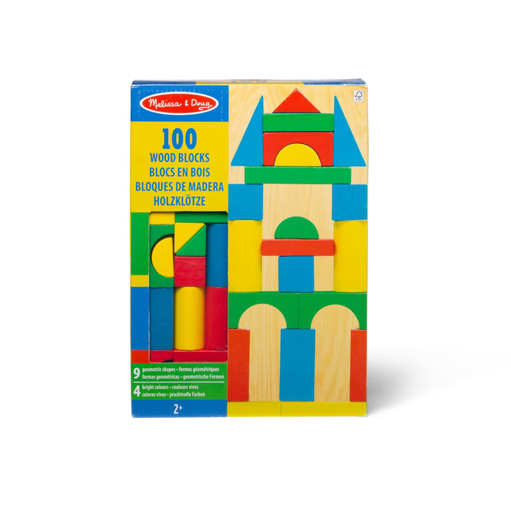 Melissa & Doug 100 Wood Building Blocks | Developmental Toy