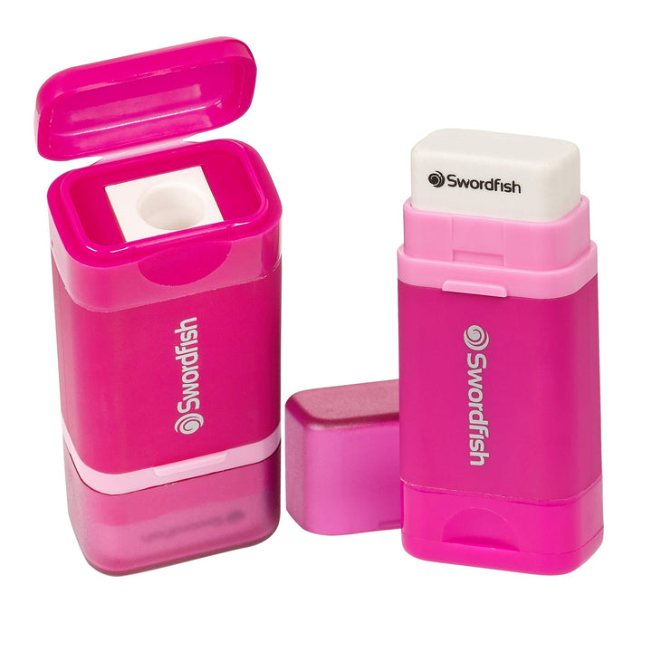 Pink Combo Sharpener with Canister & Eraser