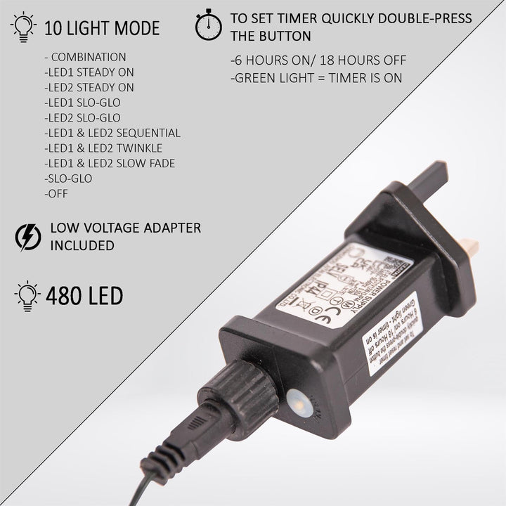 480 Multi-Mode Christmas Tree Lights