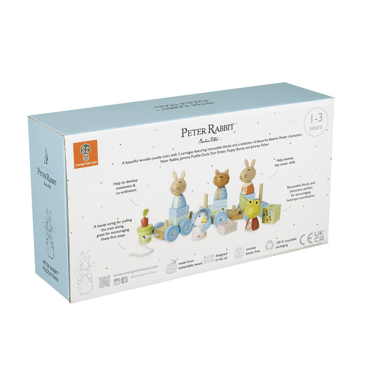 Peter Rabbit Wooden Train Pull Along - Push and Pull Stacking Toys
