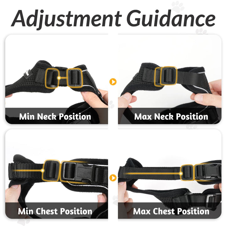 rabbitgoo Escape-Proof Cat Kitten Harness with Leash Set for Walking, Kitty Small Dog Harness with Leash Adjustable Reflective Strips
