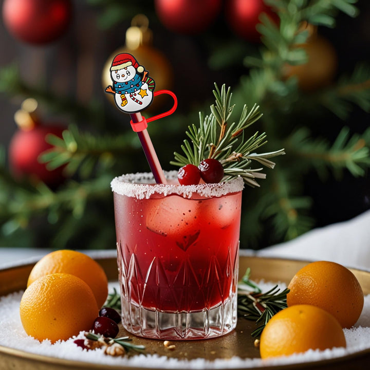 Stanley Cup Christmas Santa Straw Topper