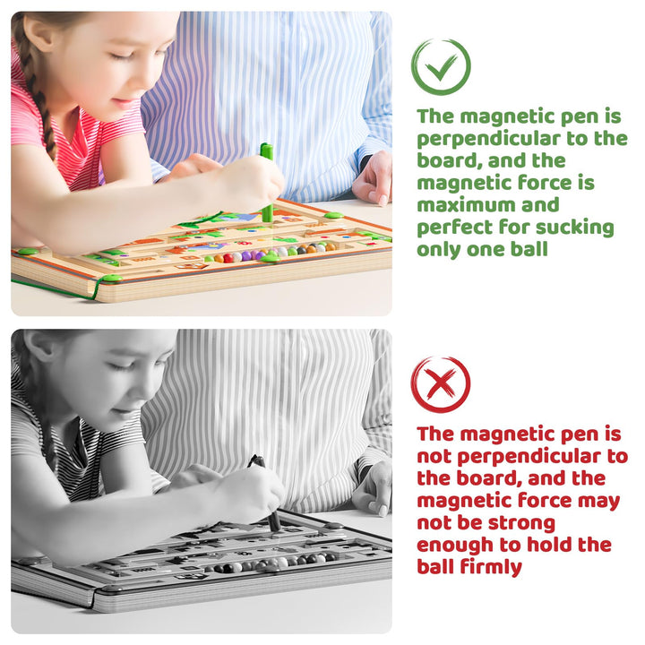 HuaaxtLang Magnetic Color and Number Maze, Montessori Toys for 2 3 4 5 Year Old Boys Girls, Fine Motor Skills Toys for Toddlers, Color Sorting Board, Preschool Learning Resources