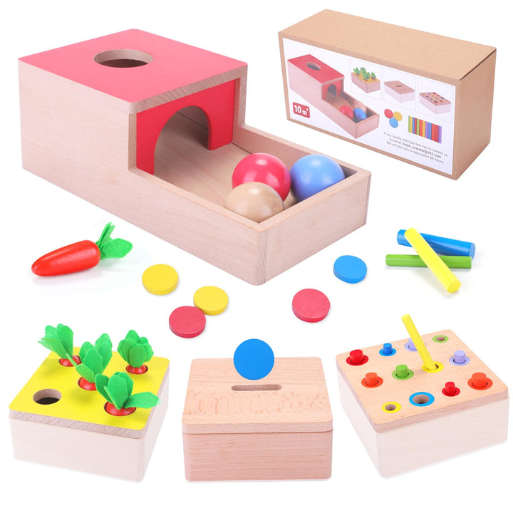 Baby 1 Years Old Boys Girls, Toddlers Wooden Montessori Toys