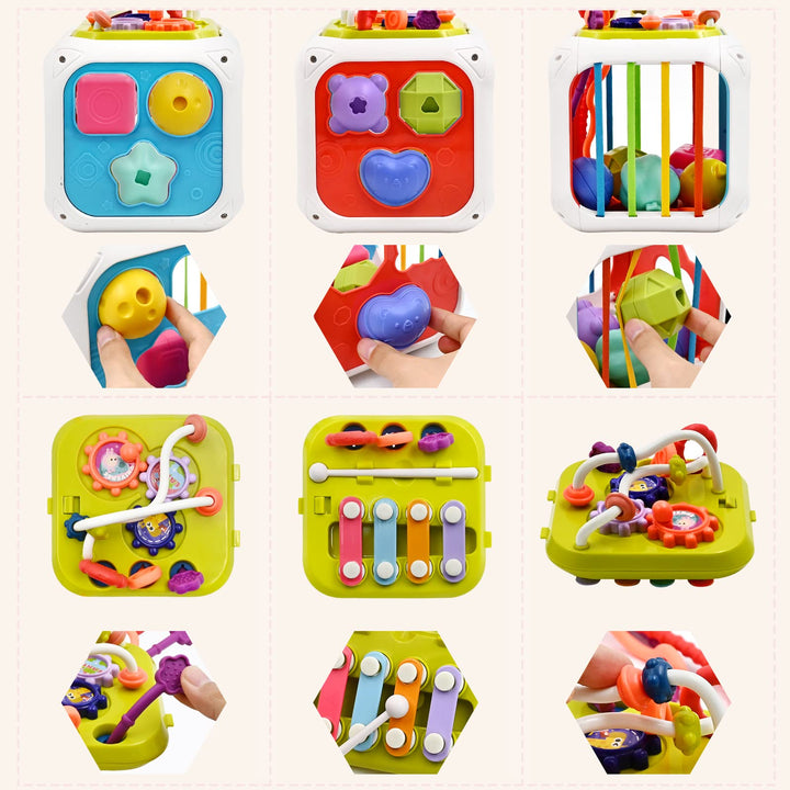 AiTuiTui Baby Toys 6 to 12 18 Months, Sensory Montessori Toys for 1 2 Year Old Boy Girl Gifts