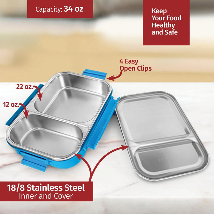 Leak-Proof Stainless Steel Bento Lunch Box