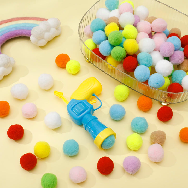 Zuimei Interactive Cat Ball Launcher, Cat Ball Toys Launcher with 100pcs Soft Plush Balls Silent Cat Ball Shooting Toy Funny Interactive Cat Toys for Indoor Cats Training Exercise Playing