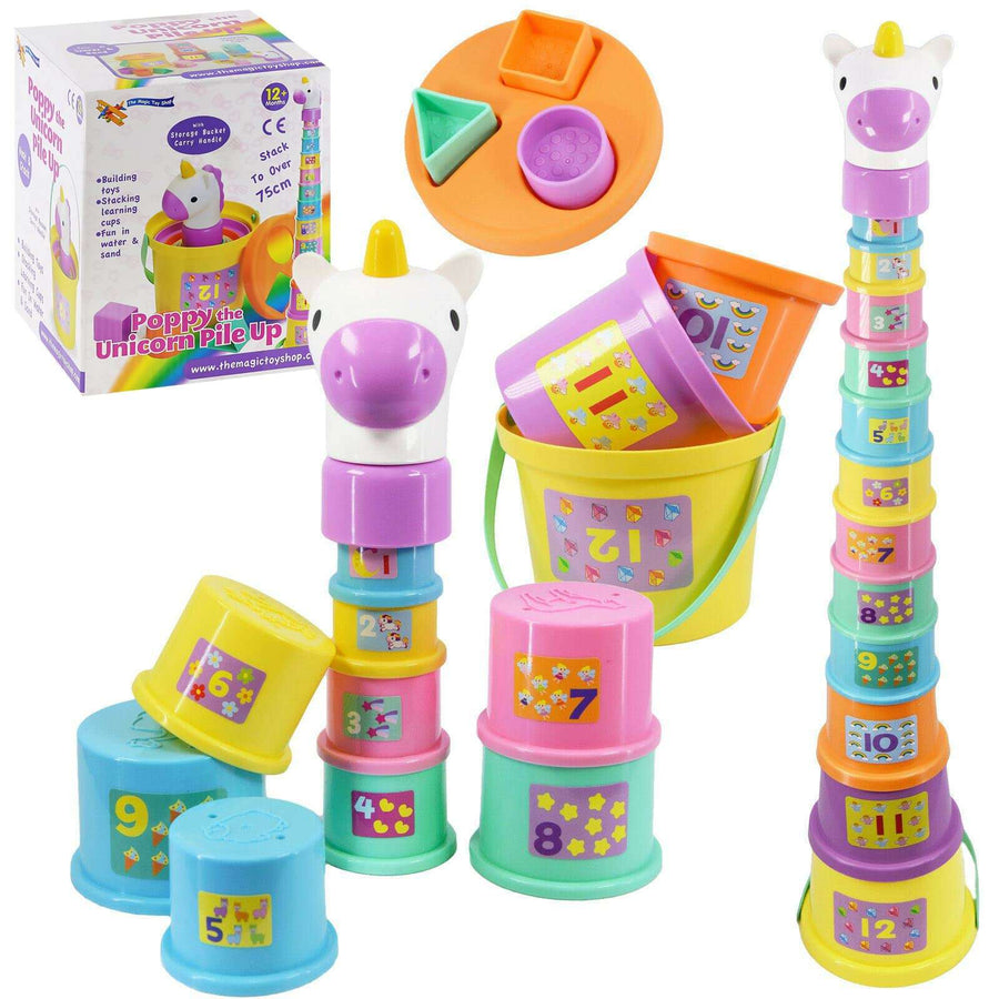 Unicorn Baby Toddler Sorting Cups Blocks Toy