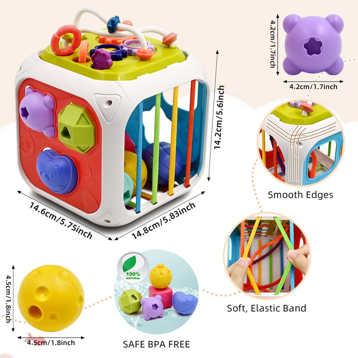 AiTuiTui Baby Toys 6 to 12 18 Months, Sensory Montessori Toys for 1 2 Year Old Boy Girl Gifts