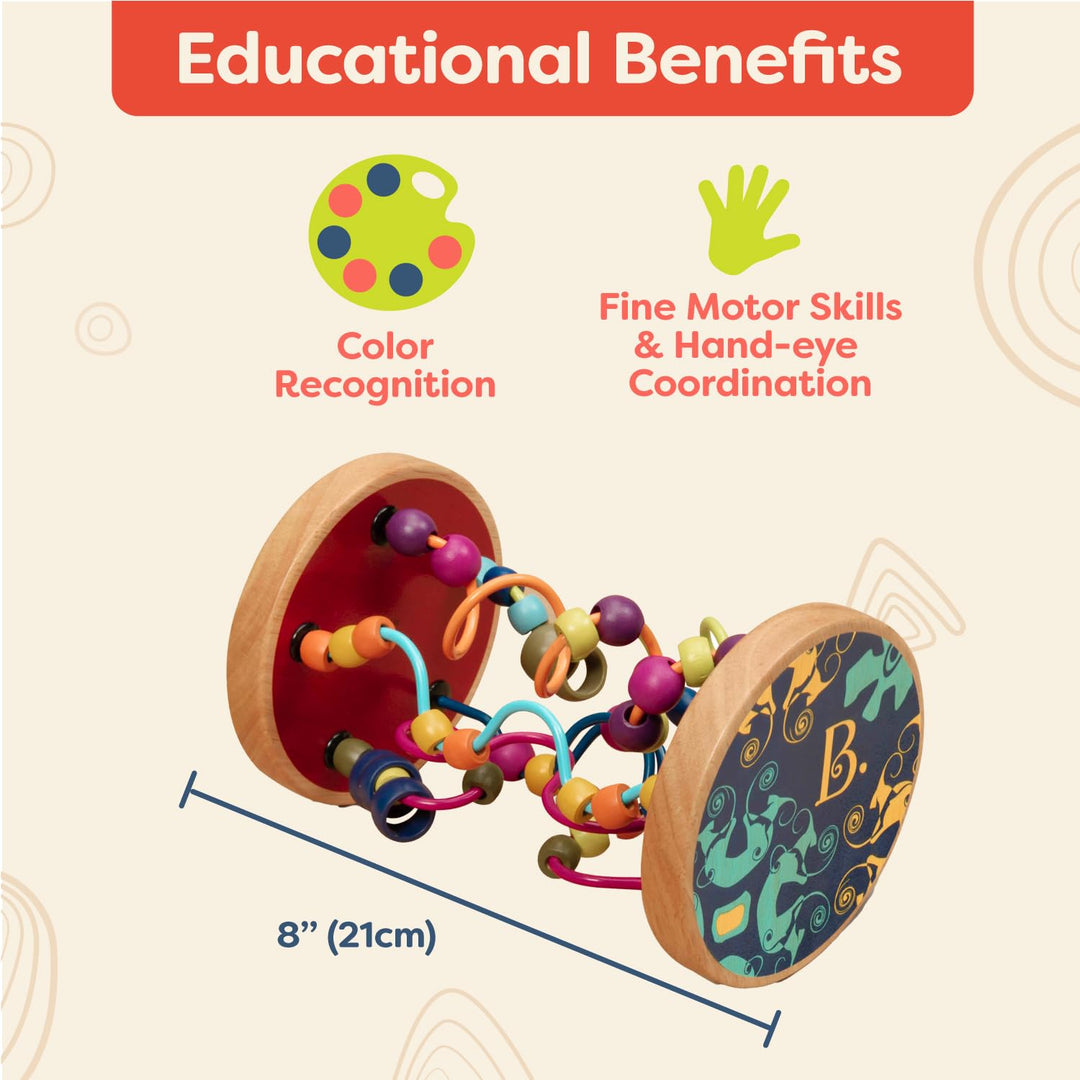 2 in 1 Educational Baby Colorful Routes Wooden Baby Toys