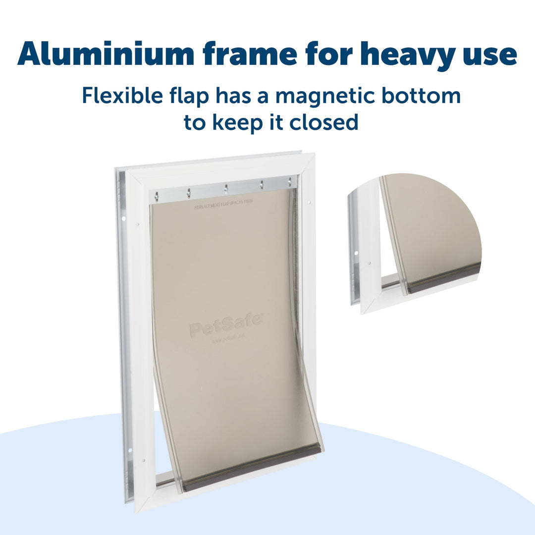 PetSafe, Aluminium Pet Door, Solid Design, Easy Install, Staywell, For Pets Up To 18 kg,White,Medium