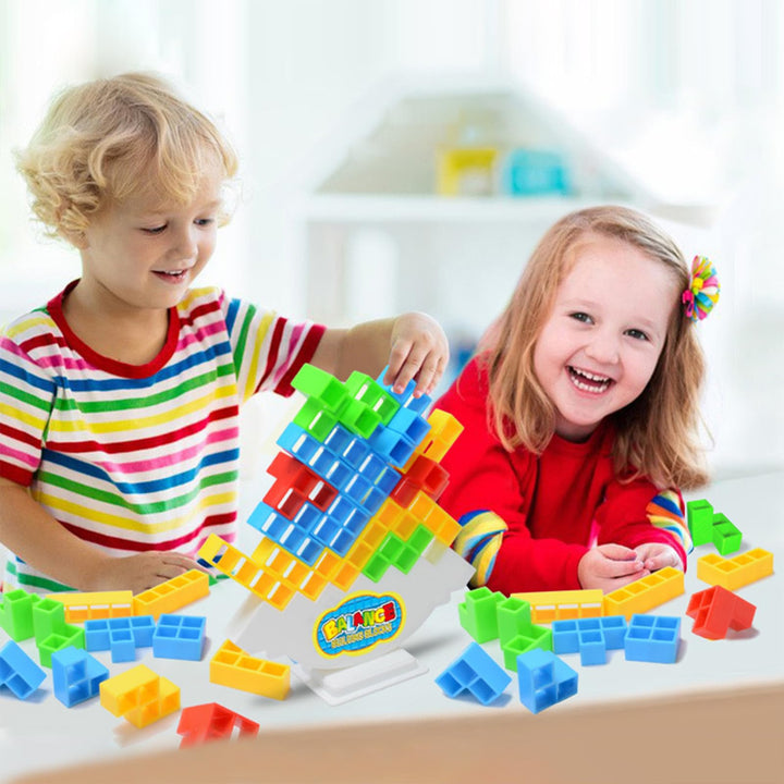 iYuePeng 32 Pcs Tetra Balance Tower Stacking Games Team Building Blocks