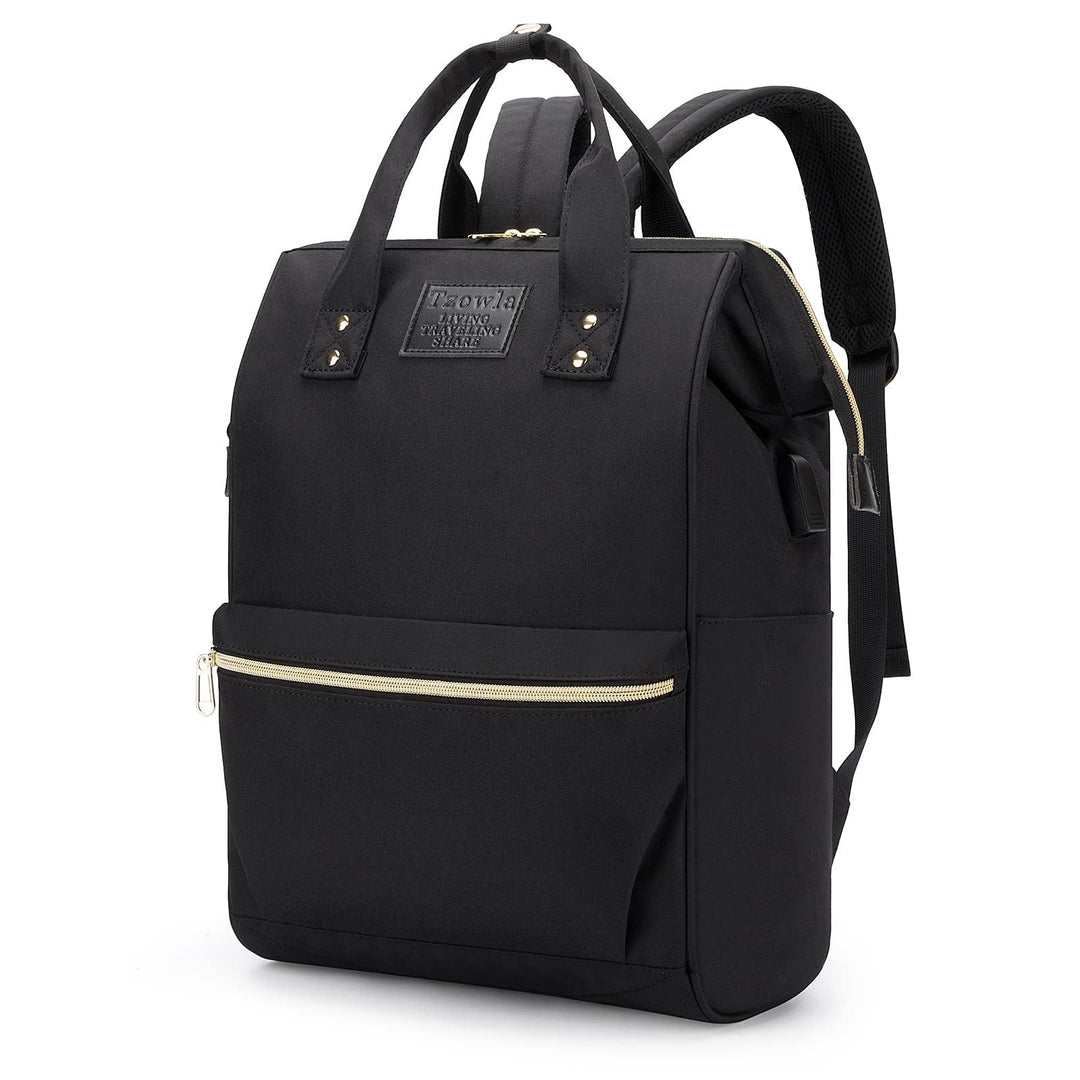 Lightweight Black Mini Backpack for School