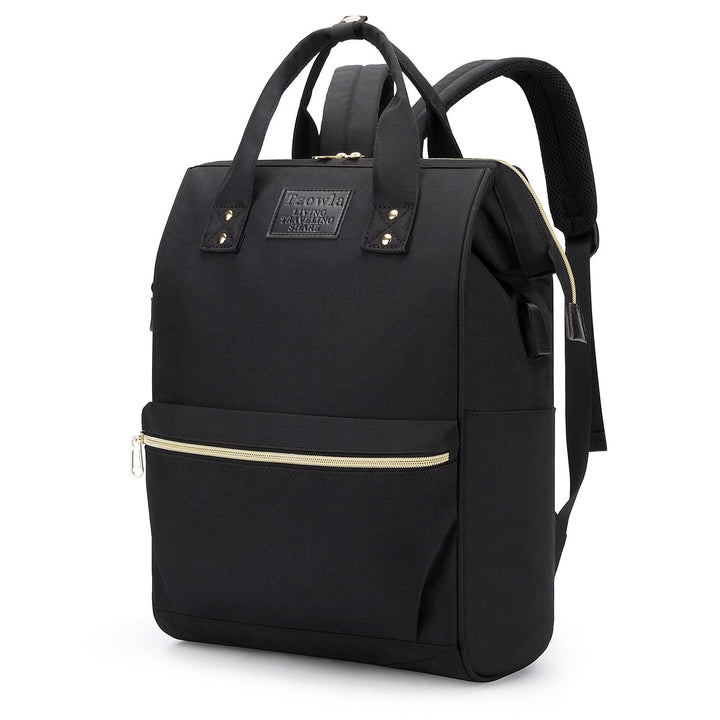 Lightweight Black Mini Backpack for School
