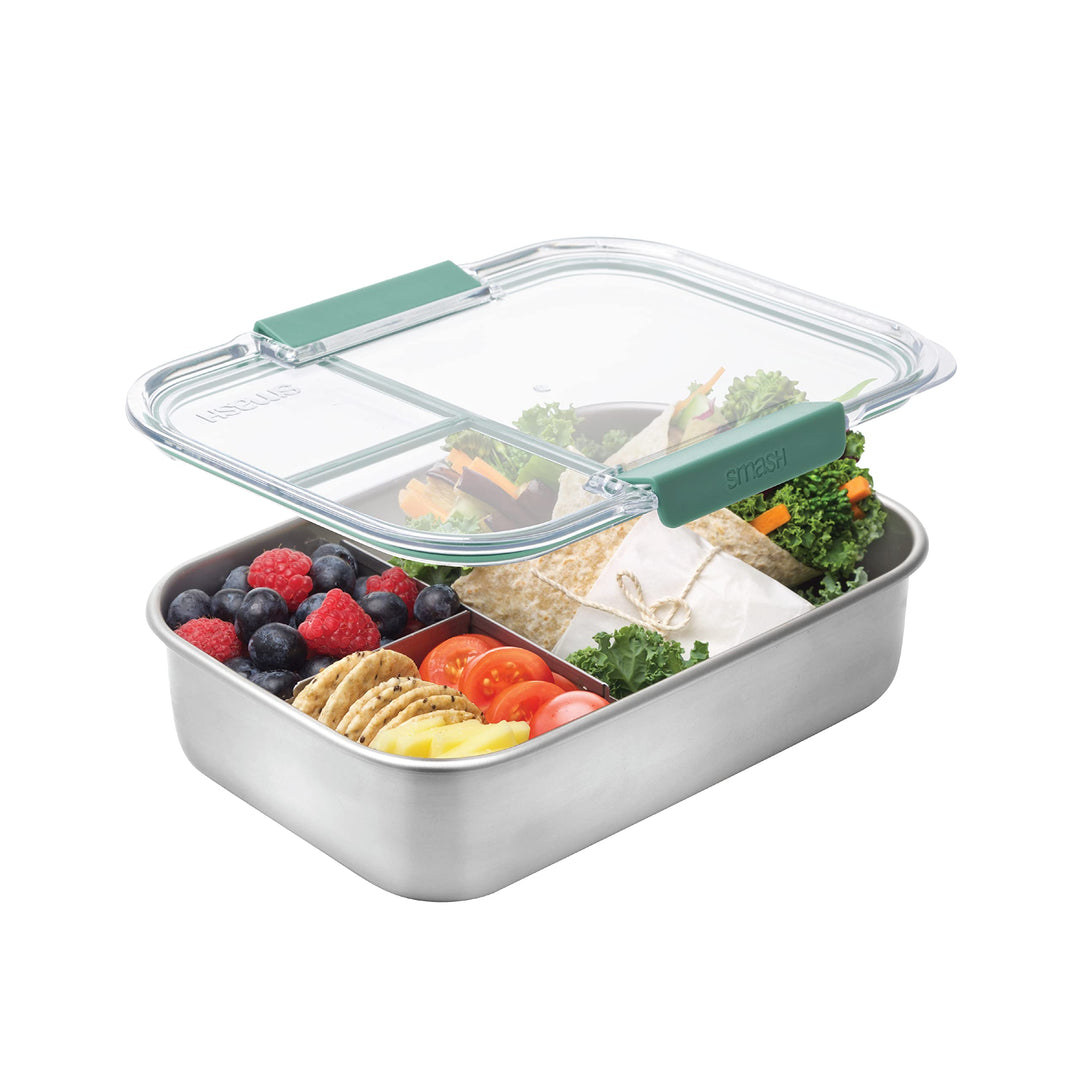 Stainless Steel 3-Compartment Bento Box