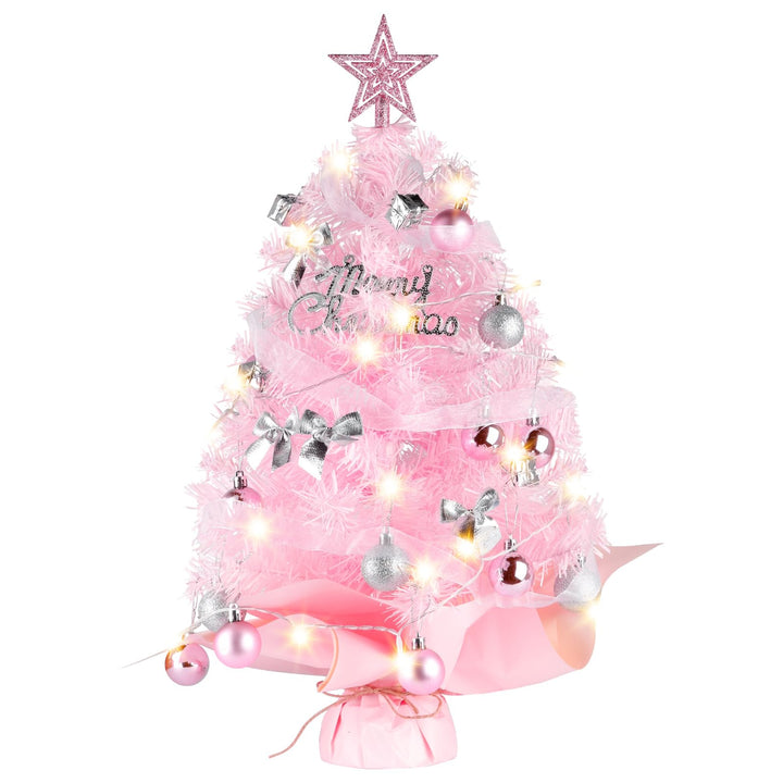 24" Pink Mini Christmas Tree