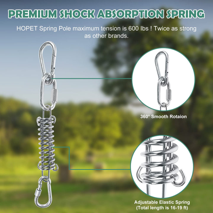 Dog Outdoor Bungee Solo Hanging Toy, Tether Tug of War Dog Toys for Pitbull & Small Large Aggressive Chewers Dogs to Exercise