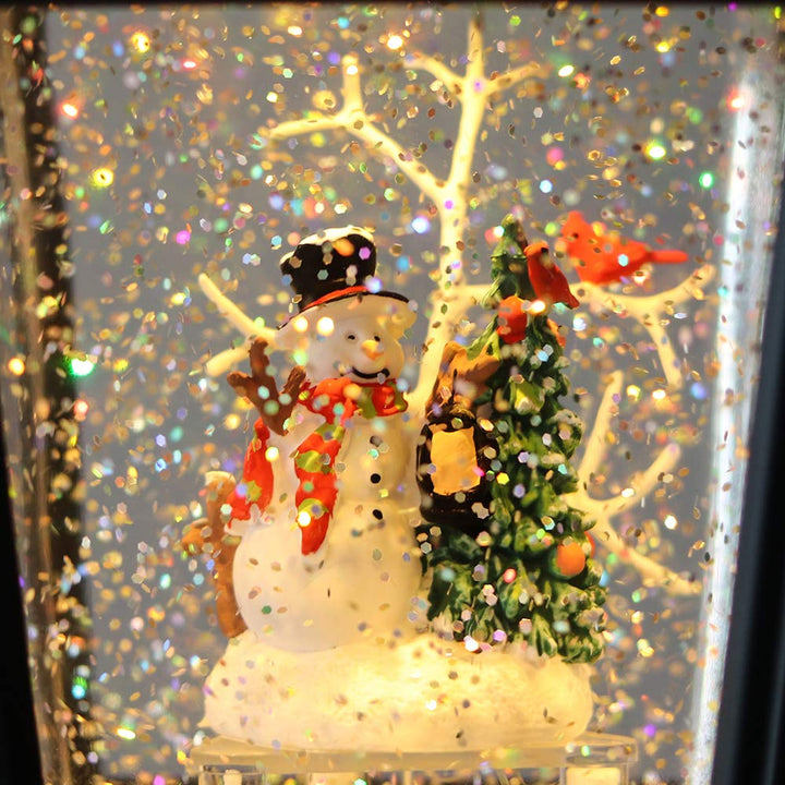 Lighted Snowman Christmas Lantern with Timer