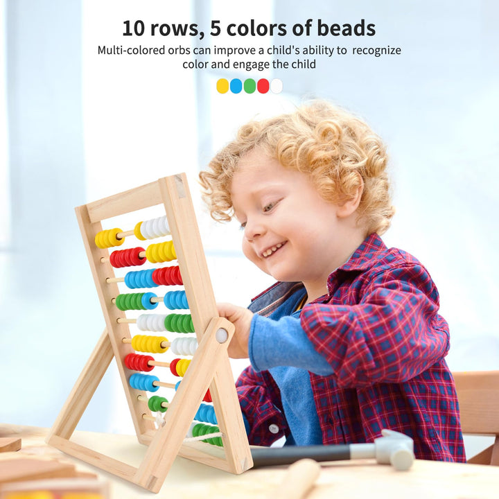 Wooden Abacus Maths Toys, Kids Learning Toy, Early Educational Toy Developmental Toy Arithmetic Calculating Counting Frames