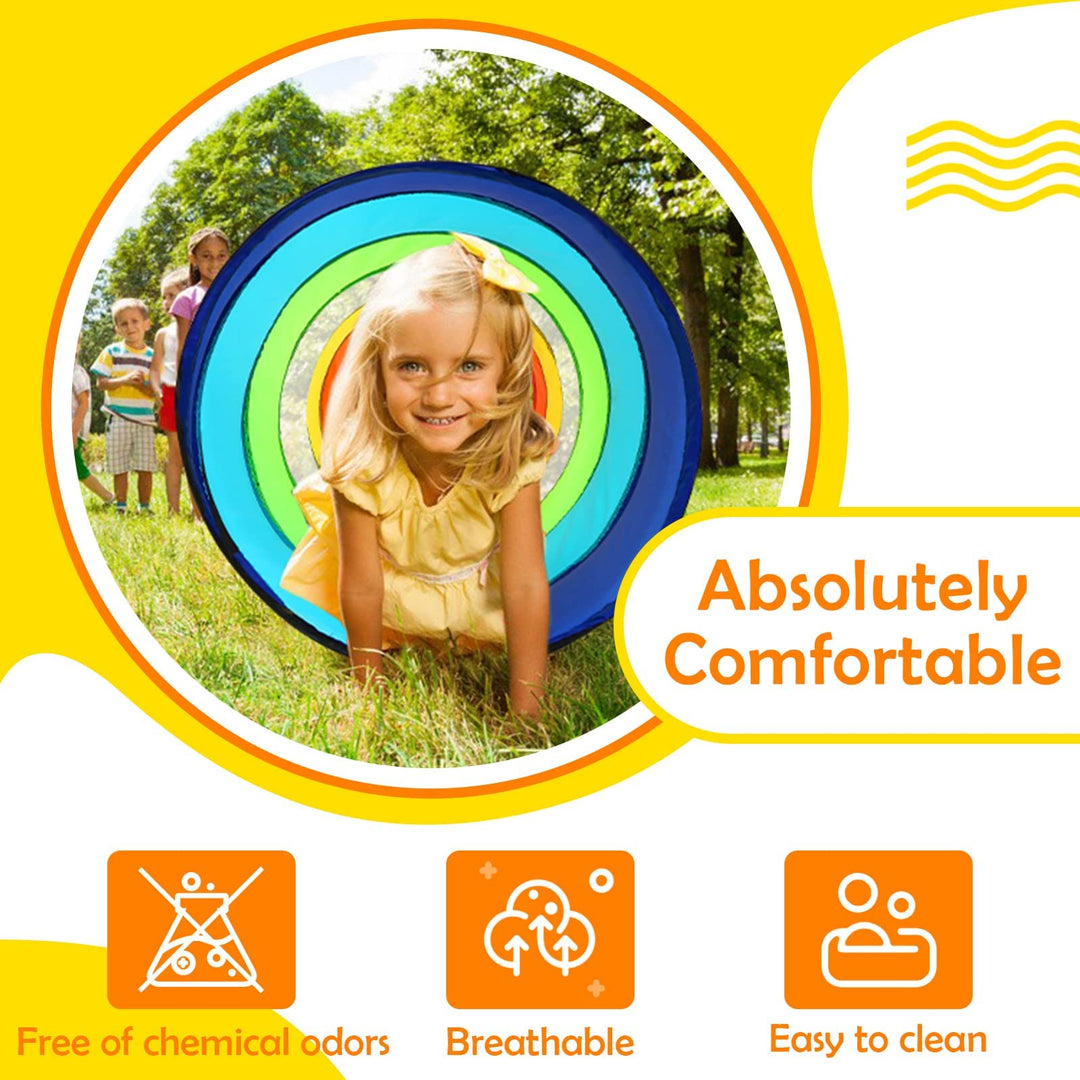Sanobear Kids Play Tunnel Tent for Toddler, 6-ft Pop Up Crawl Toy Baby Infant Children or Dog Cat Pets