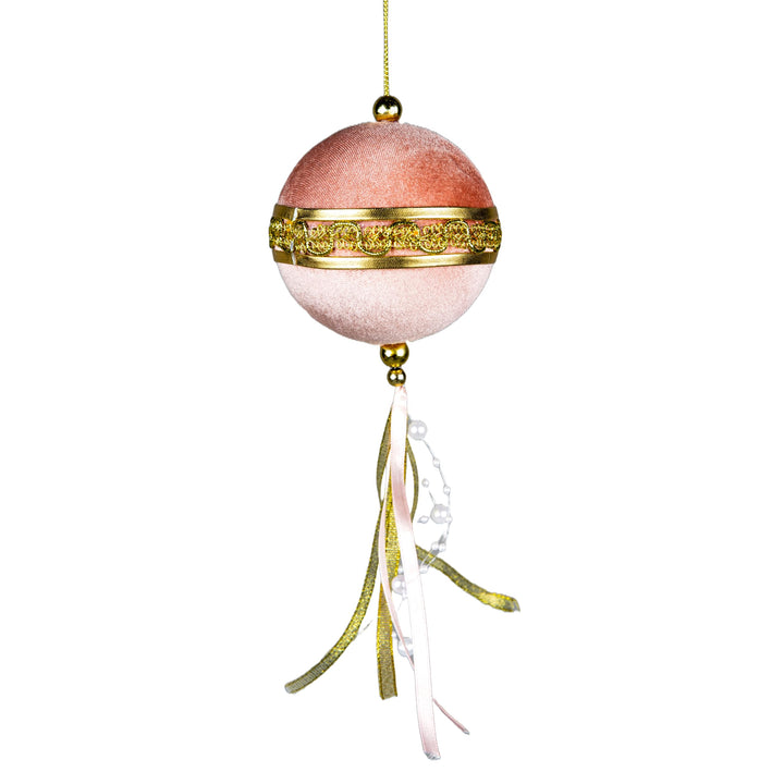 9cm Light Pink Christmas Baubles