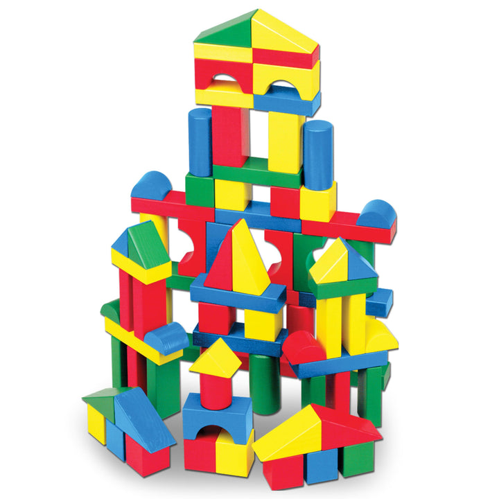 Melissa & Doug 100 Wood Building Blocks | Developmental Toy