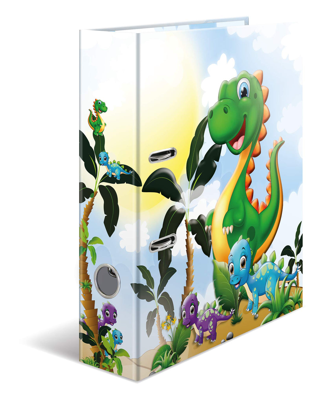 Dino Motif A4 Lever Arch File, 70mm Spine