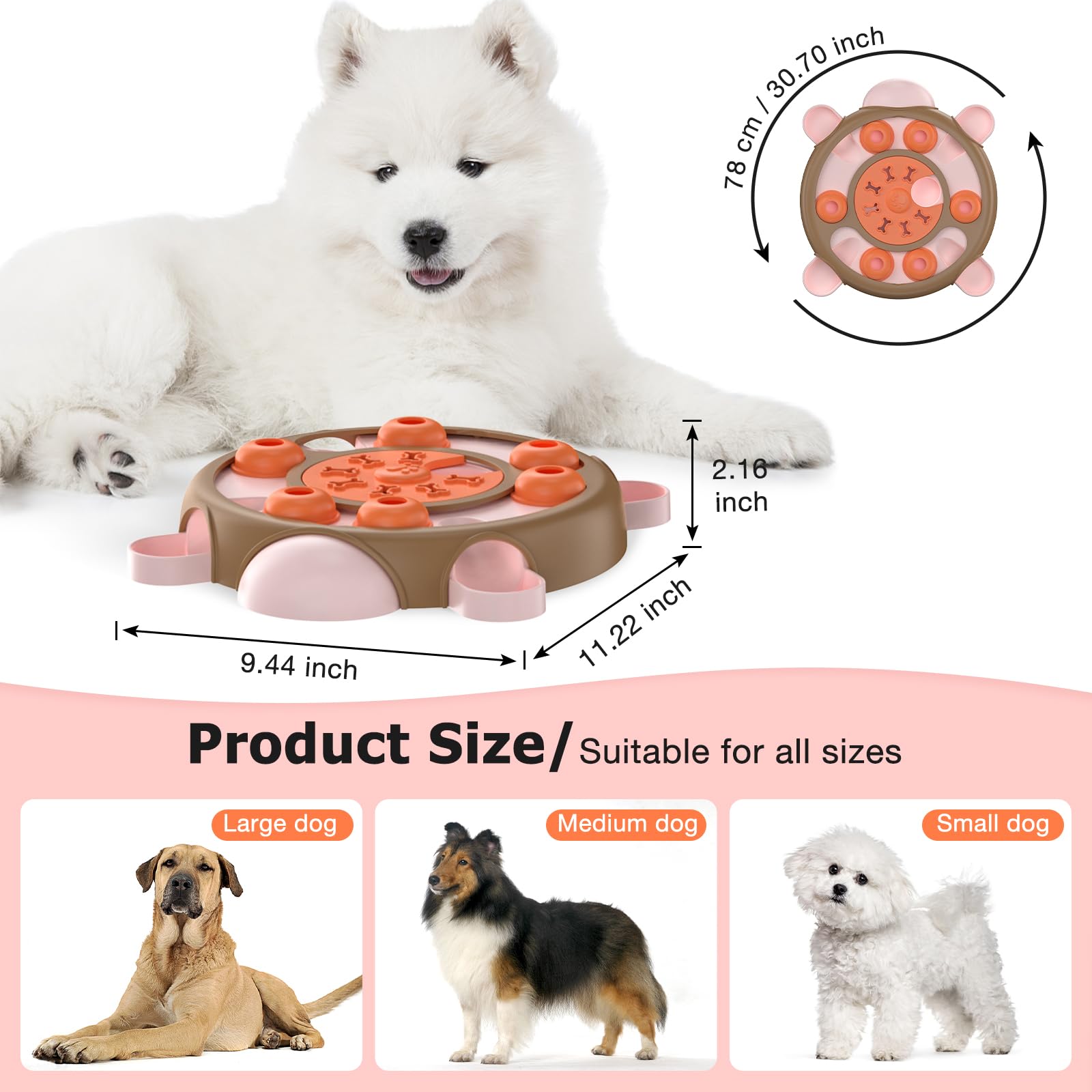 WINGPET Dog Puzzle Toys Interactive Dog Toys Dog Enrichment Toys for Learningbugs