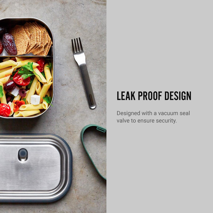 Black+Blum 1000ml Olive Stainless Steel Lunch Box