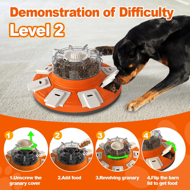 CAROZEN Dog Puzzle Toys, Interactive Dog Toys for Boredom, Dog Treat Toy for Dogs Training Funny Feeding, Treat Dispenser for Large/Small/Medium Dogs, Improve Your Dog's Intelligence